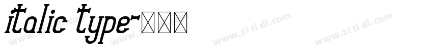 italic type字体转换